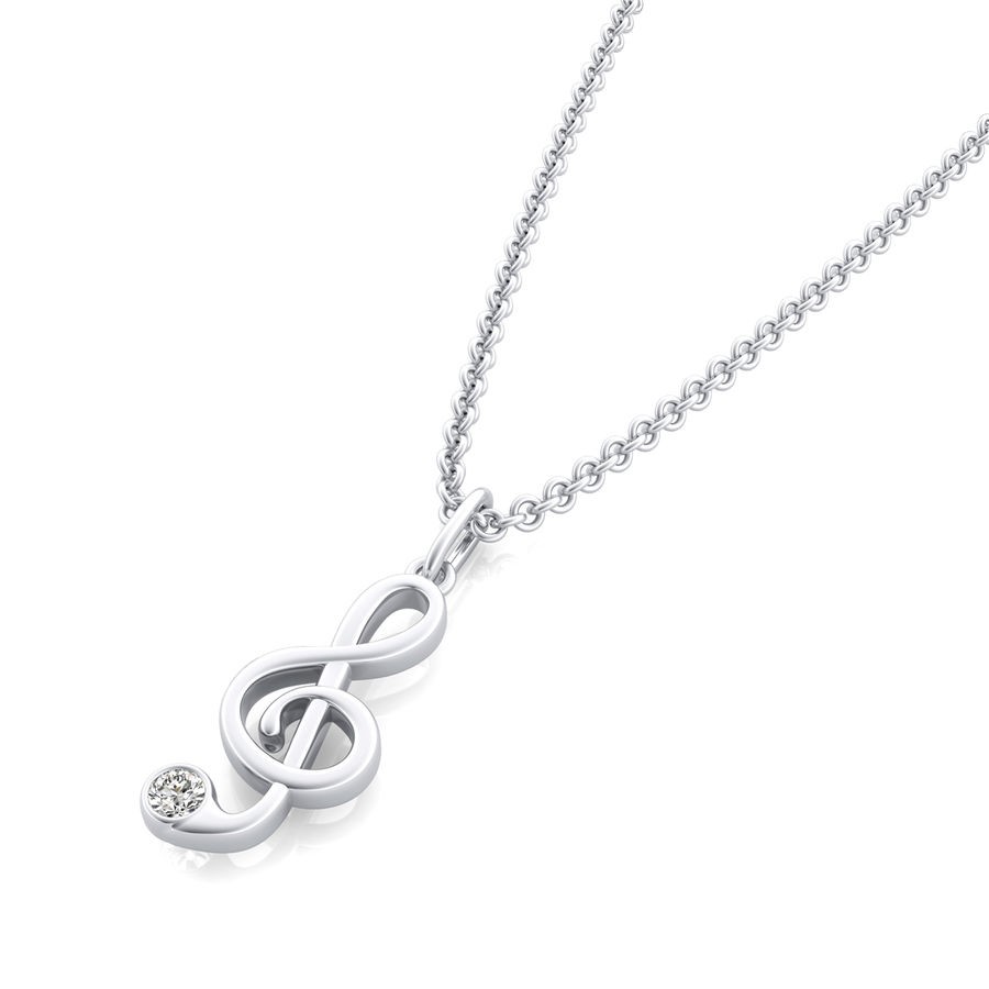 Treble Clef Note Pendant