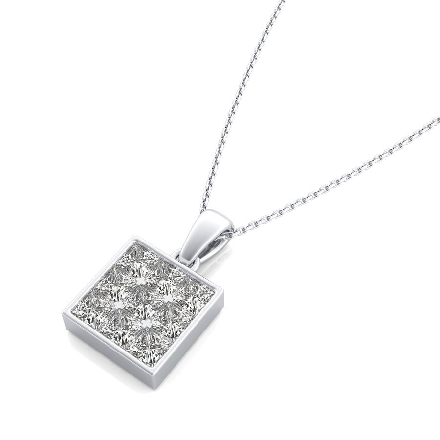 Bezel Cluster Pendants