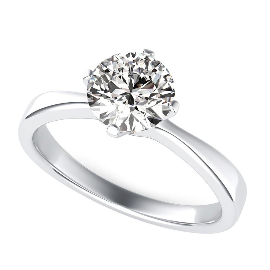 Plain Solitaire Engagement Ring