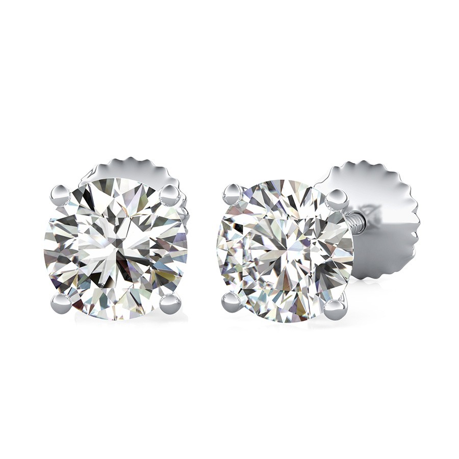 Solitaire Stud Earrings