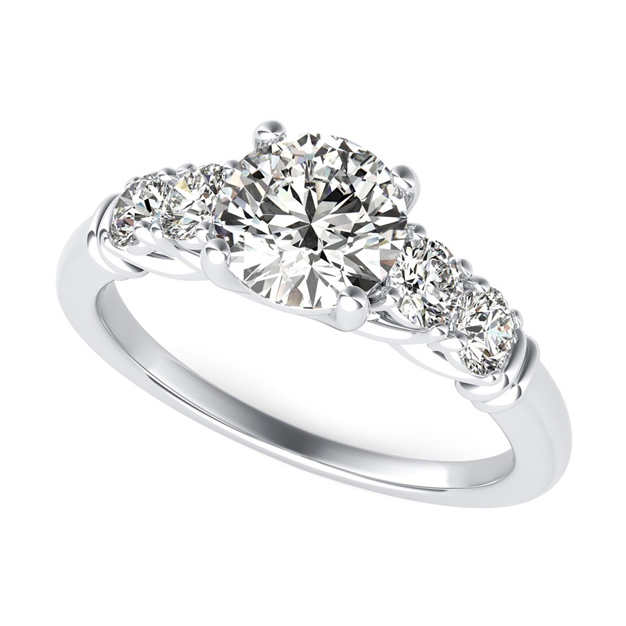 FIVE STONE TRELLIS ENGAGEMENT RING