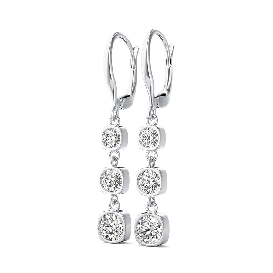 Bezel Drop Earrings