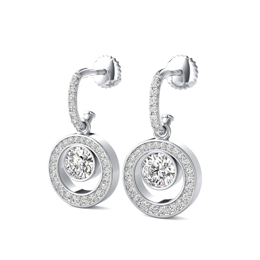 Dangling Bezel Earrings