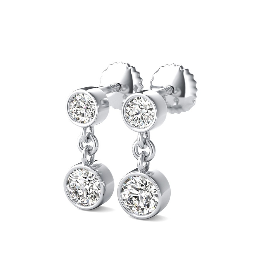 Bezel Set Earrings