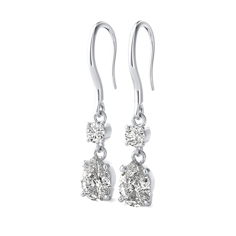 Prong Set Dangling Earrings