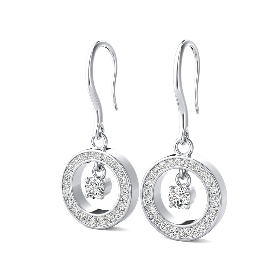 Open Circle Dangling Earrings