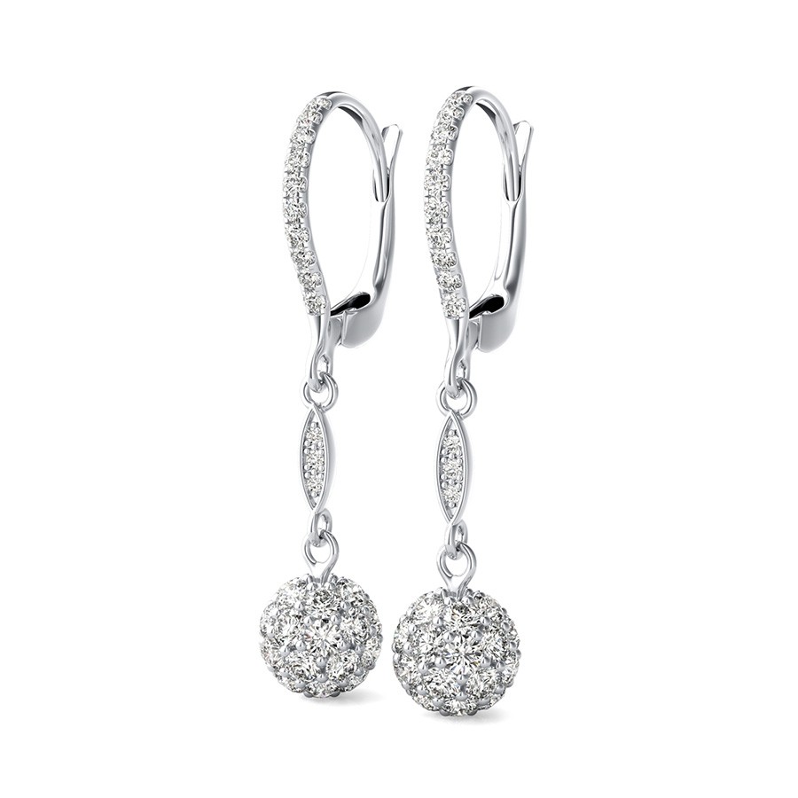 Dangling Cluster Ball Earrings