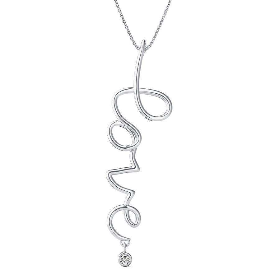 "Love" Drop Pendant