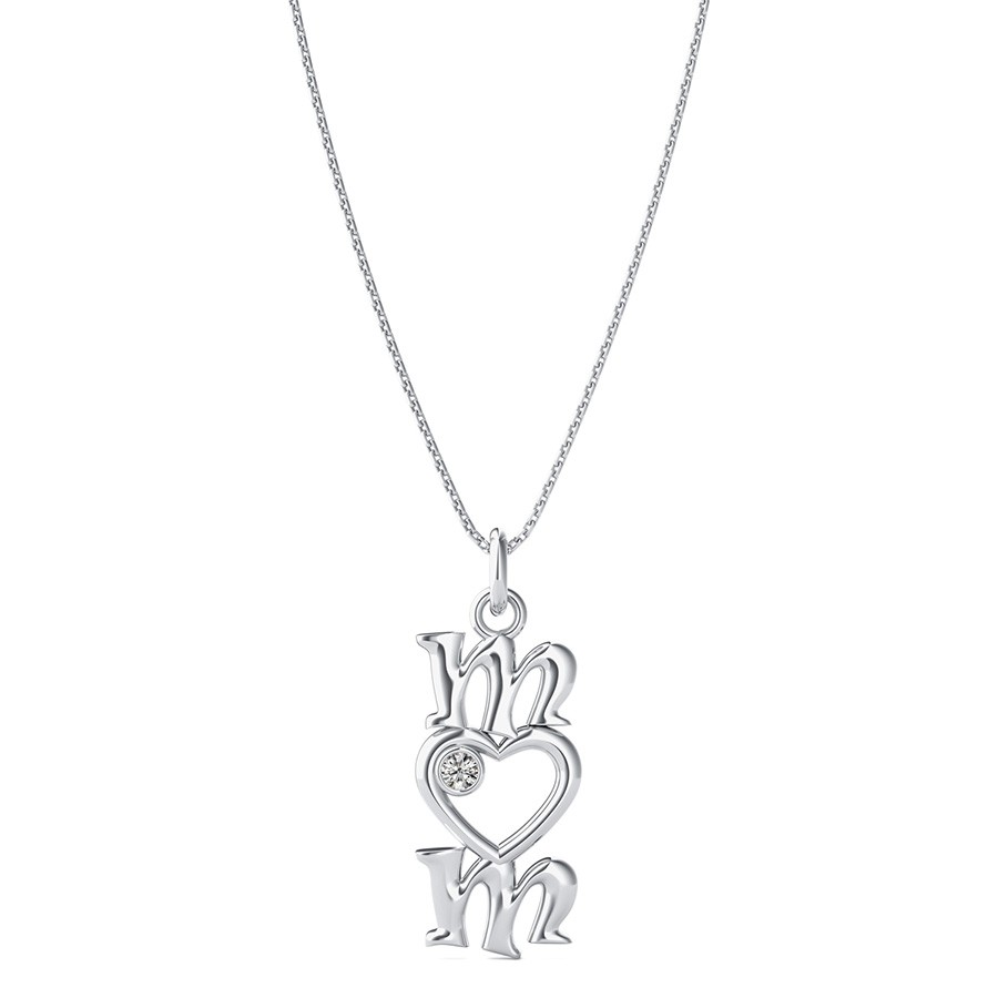 "Mom" Heart Pendant