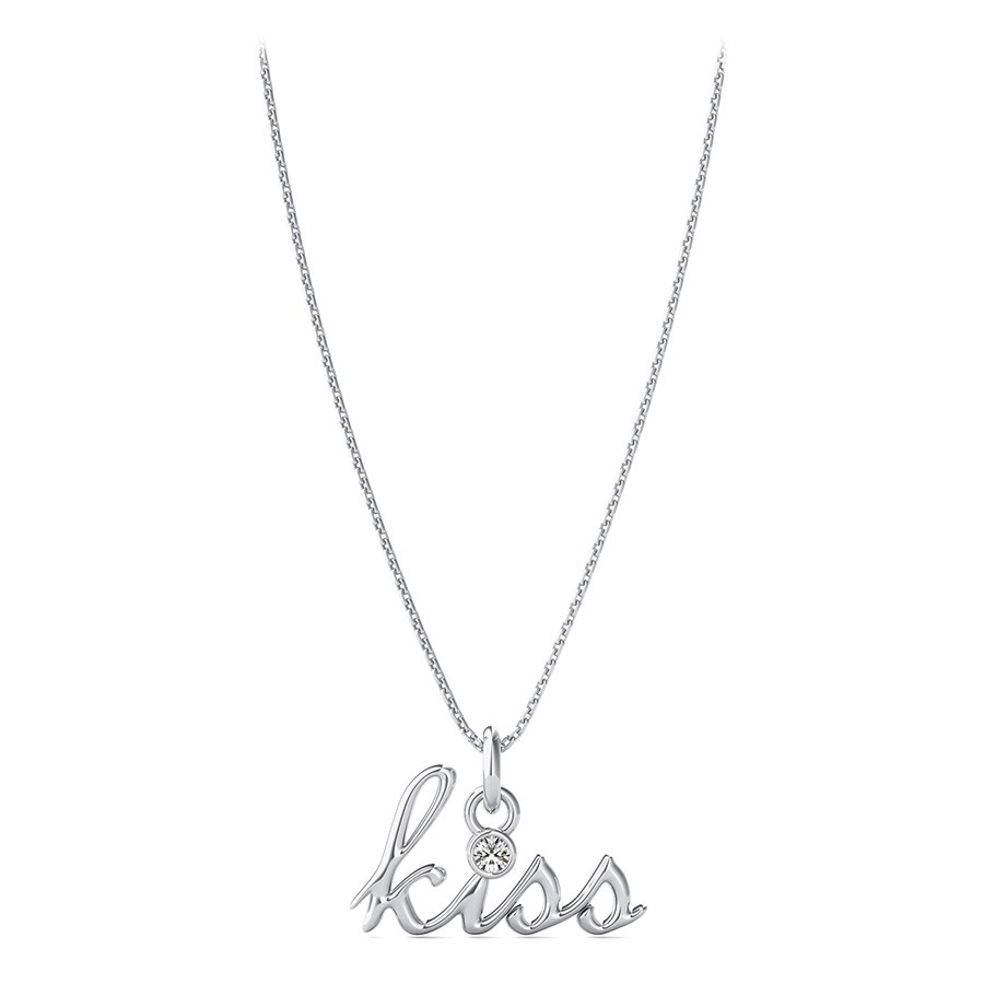 "Kiss" Pendant With Bezel Set Stone