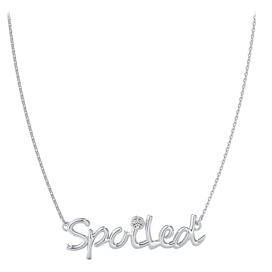 "Spoiled" Pendant With Bezel Set Stone