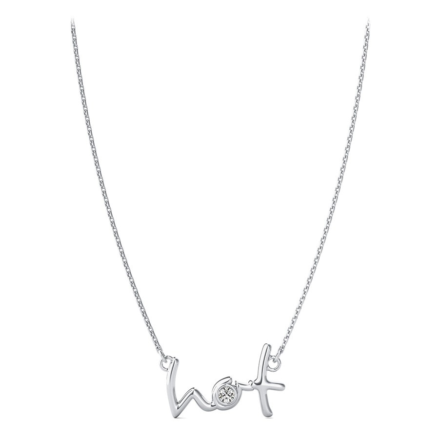 "Hot" Pendant With Bezel Set Stone