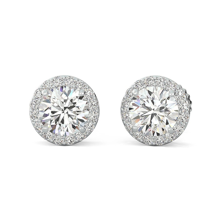 Scroll Basket Halo Earrings