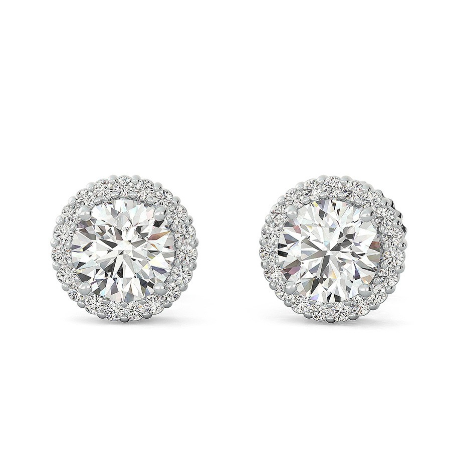 Wire Basket Halo Earrings