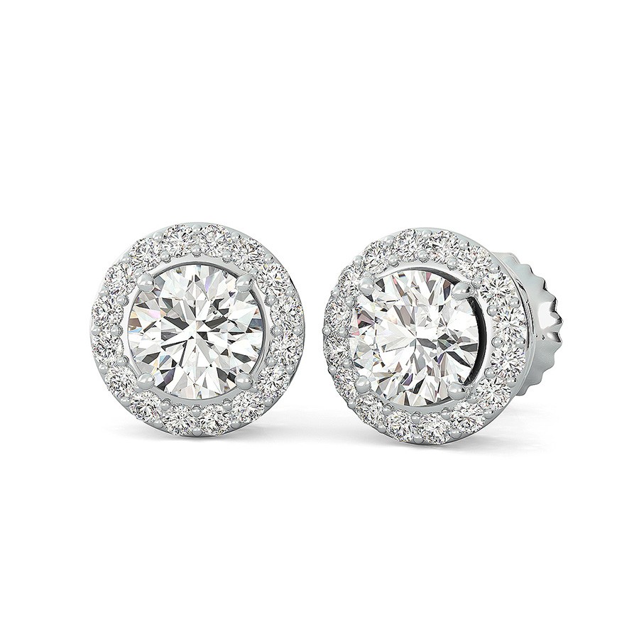 Cut Through Scroll Halo Earrings