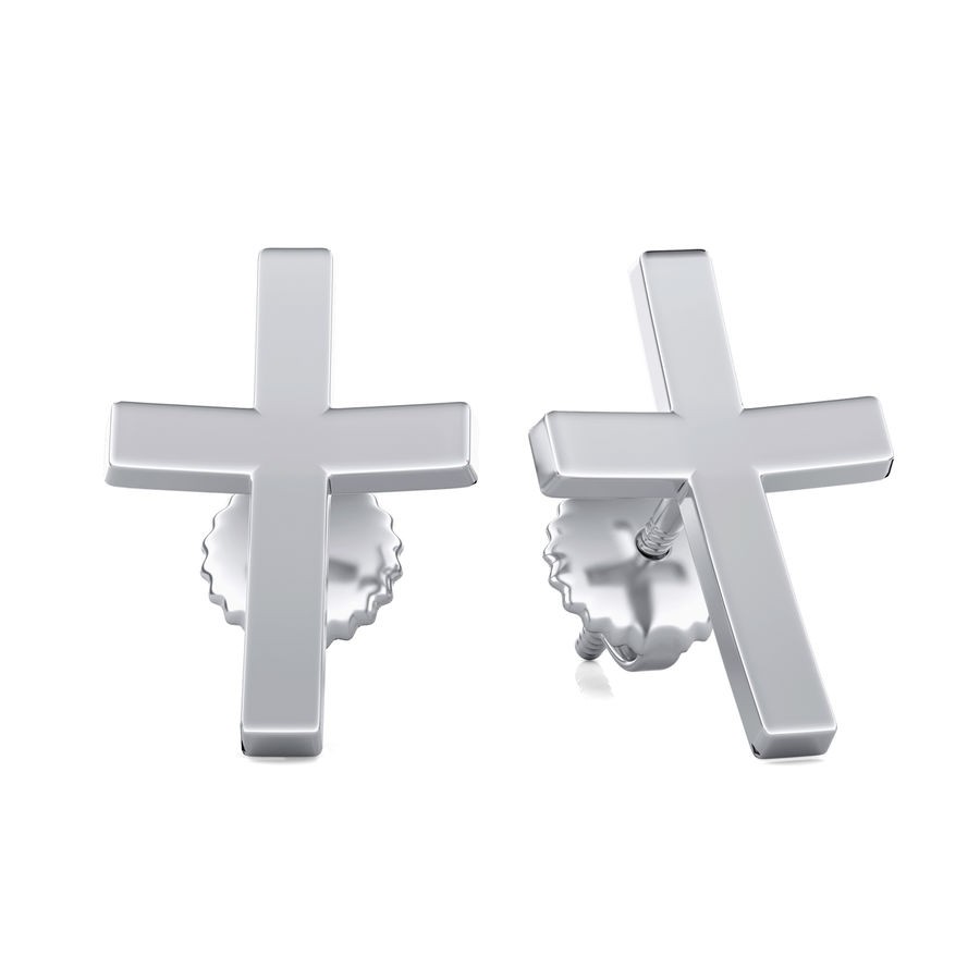 Stud Cross Earrings