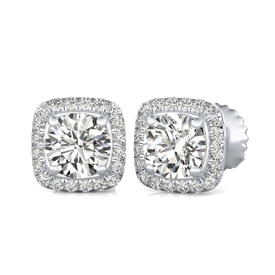 Martini Halo Stud Earrings