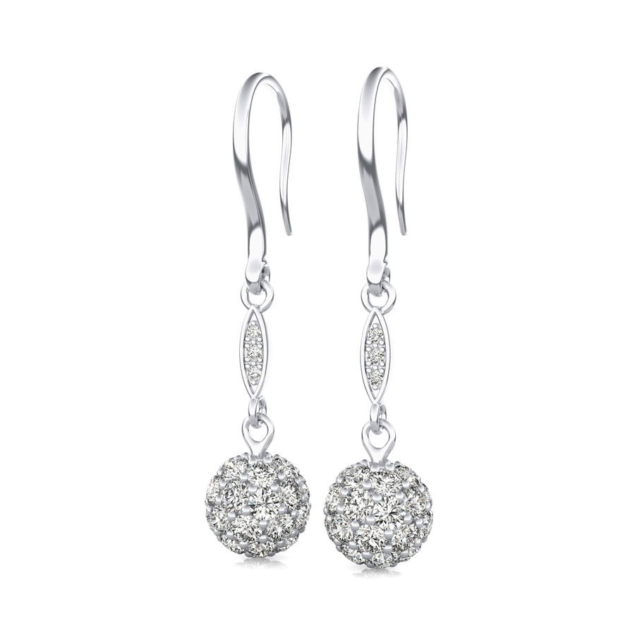 Ball Lever Back Drop Earrings