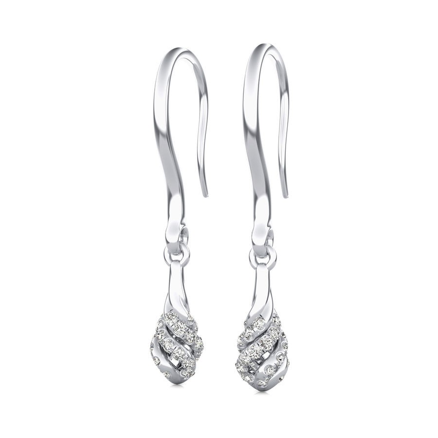 Swirl Lever Back Drop Earrings