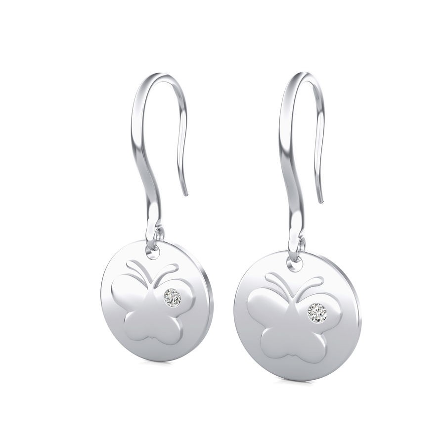 Butterfly Coin Earrings