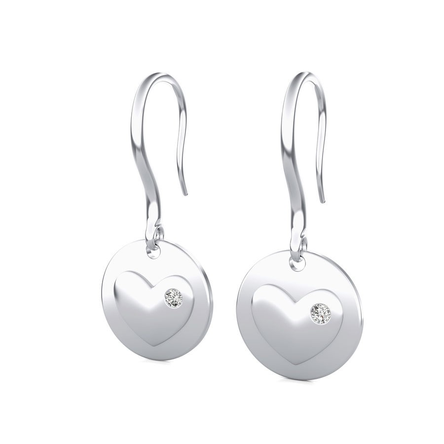 Heart Coin Earrings