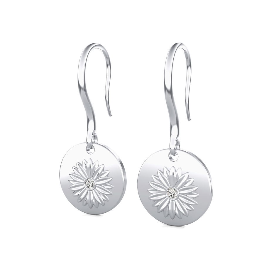 Flower Coin Earrings