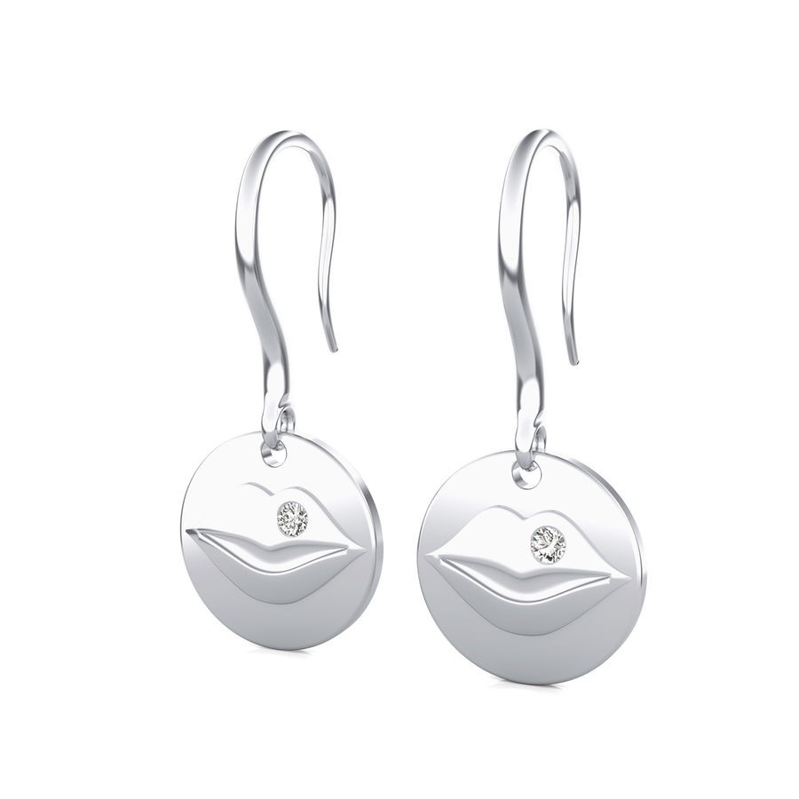 Lips Coin Earrings