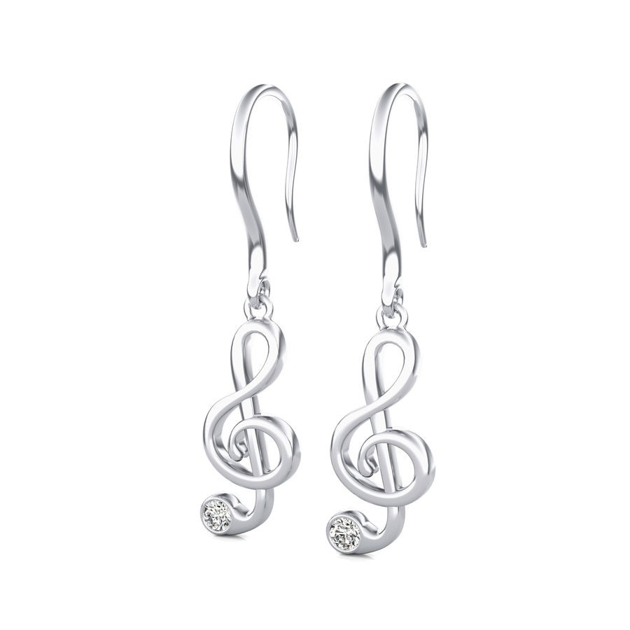 Treble Clef Note Earrings