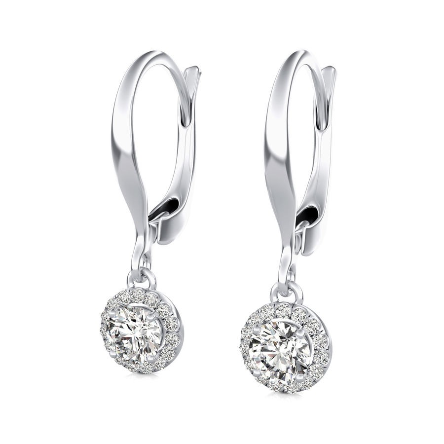 Halo Lever Back Earrings