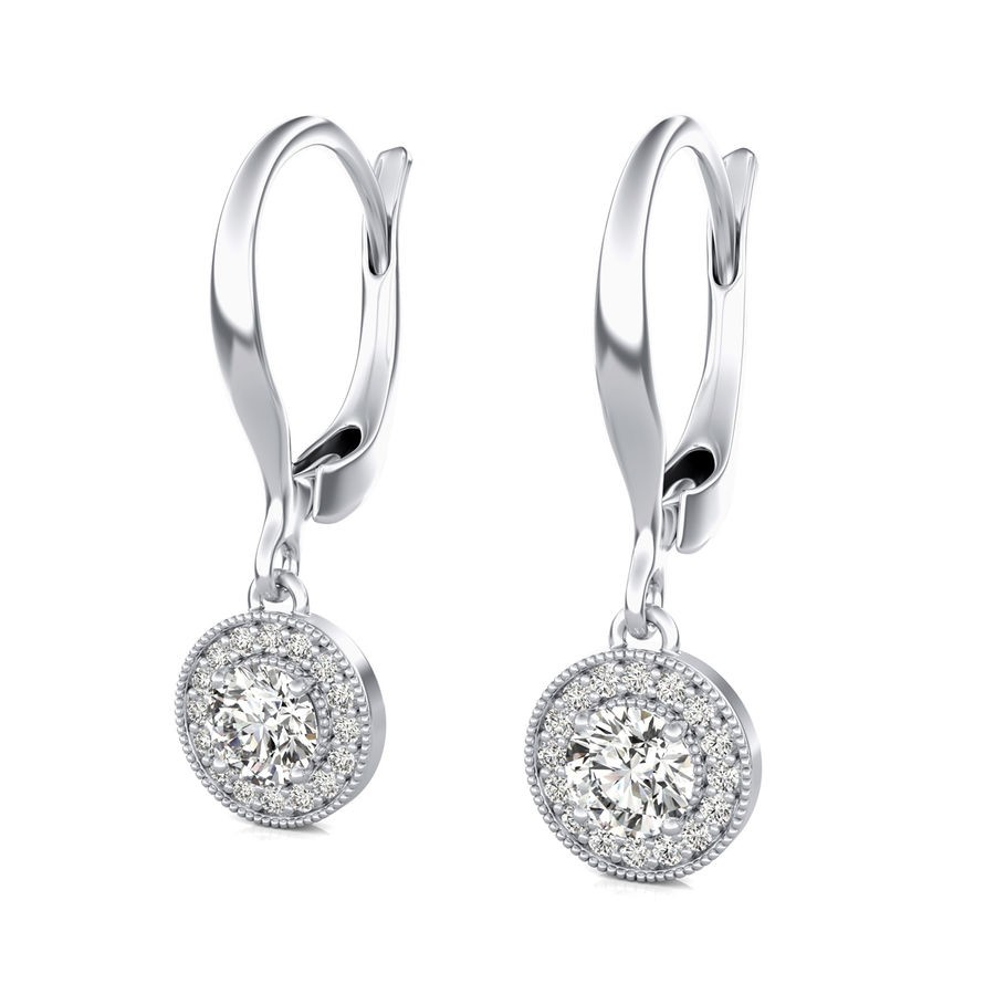 Halo Lever Back Earrings