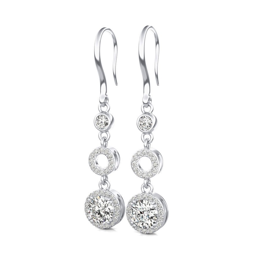 Halo Lever Back Earrings