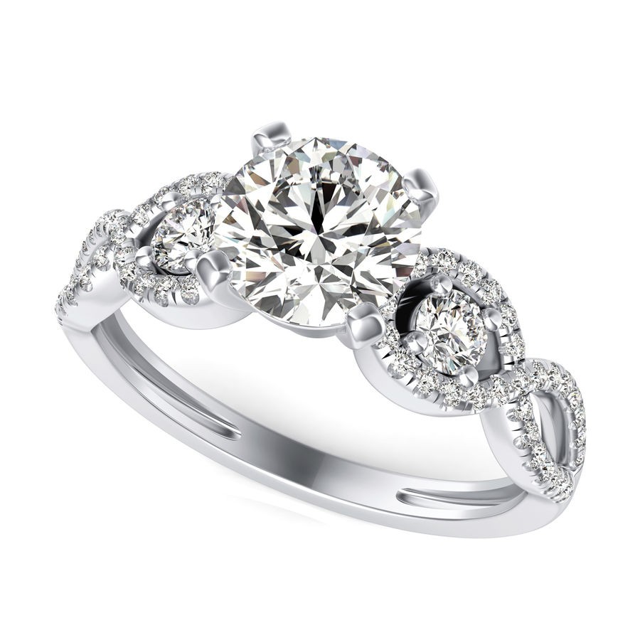 Three Stone Engagement Ring