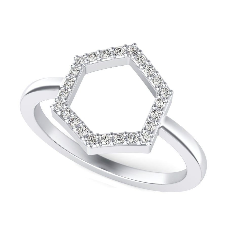 Hexagon Fashion Ring