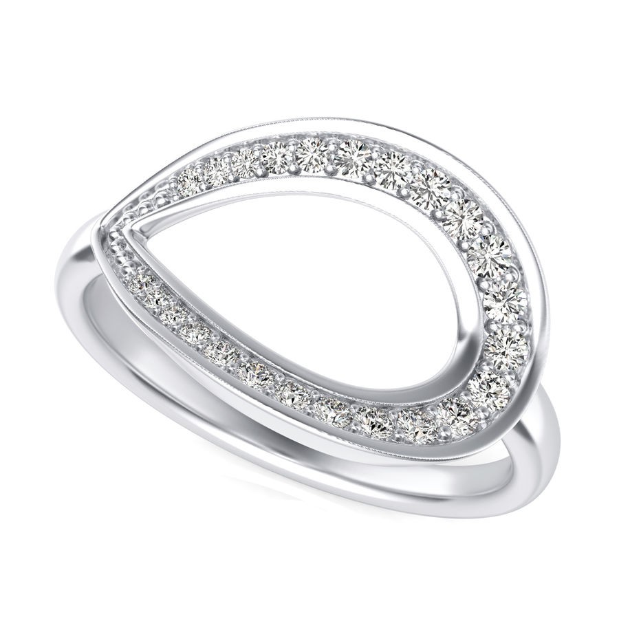 Oval Tear Drop Fashion Ring