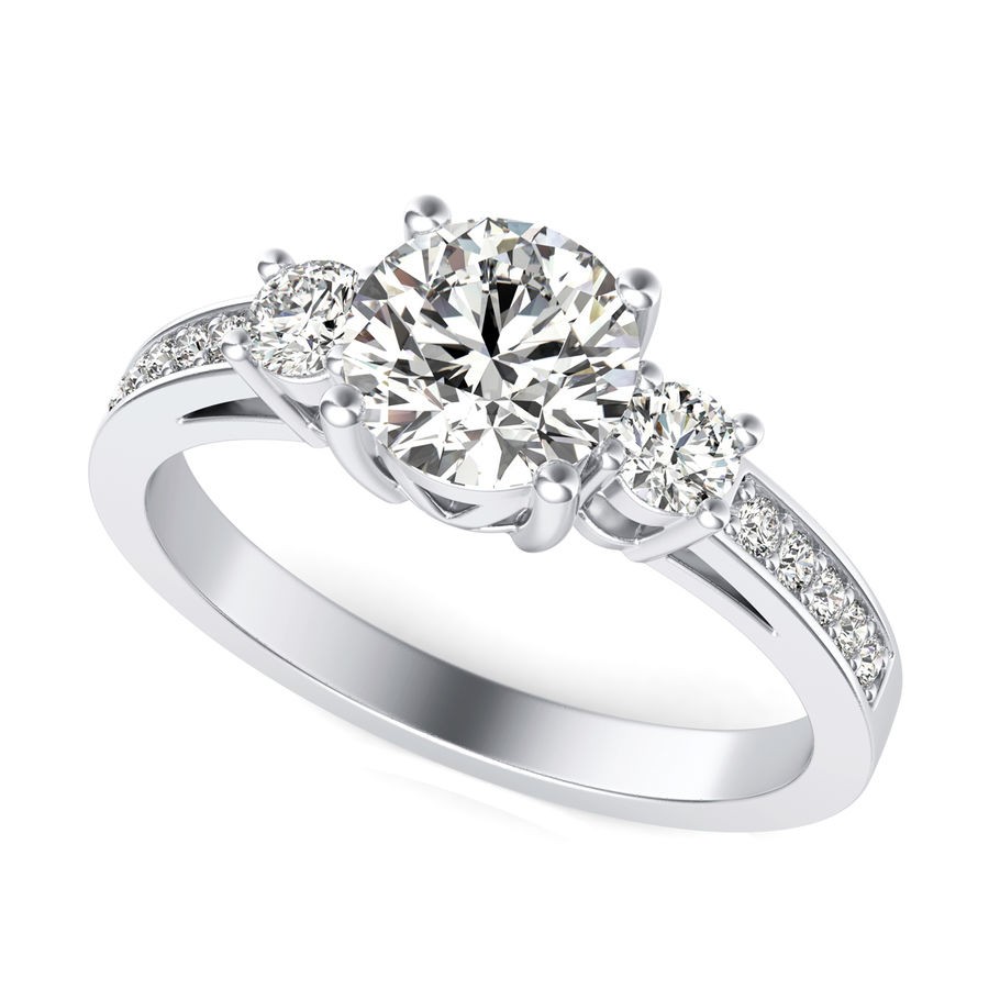 Three Stone Engagement Ring