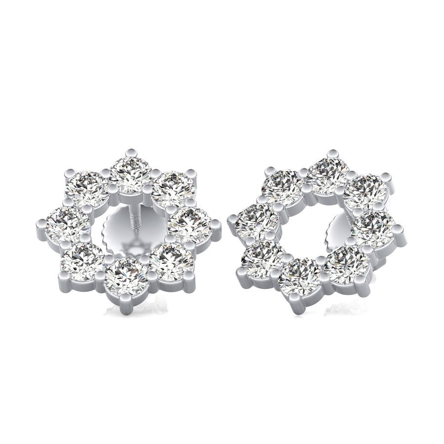 8 Stone Circle Earrings