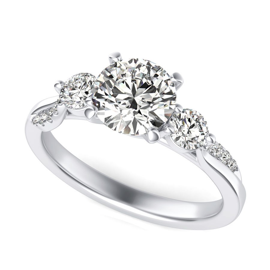 Three Stone Engagement Ring