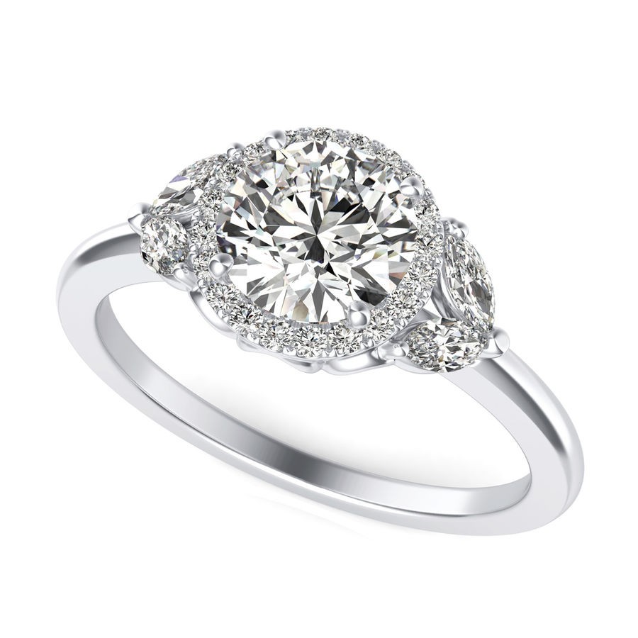 Three Stone Engagement Ring