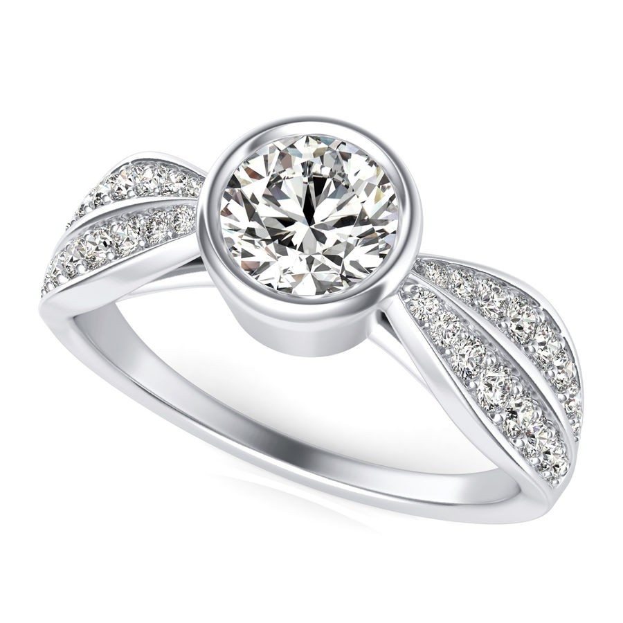 Bezel Engagement Ring