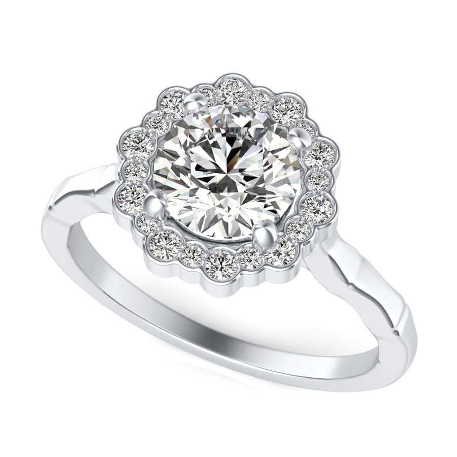 Halo Engagement Ring