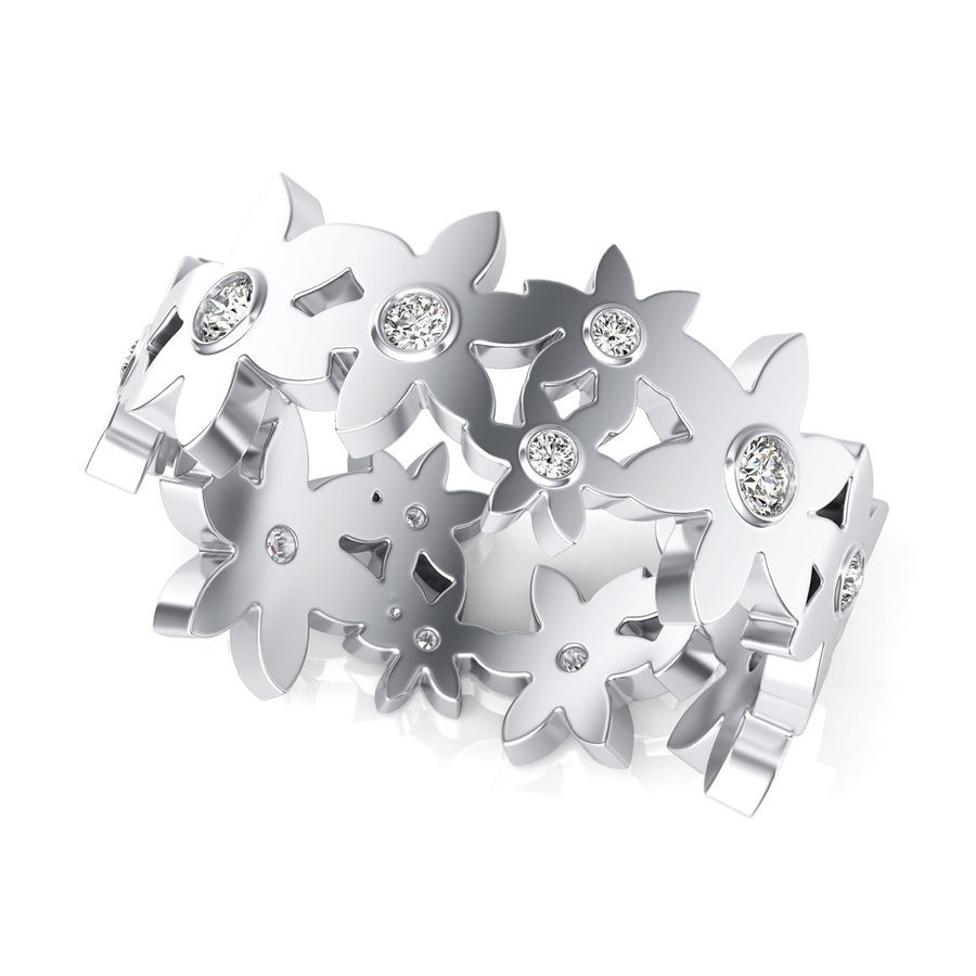 Floral Bezel Fashion Ring