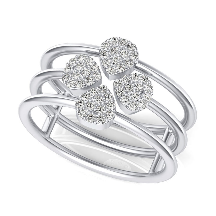 Triple Ring Cross Fashion Ring