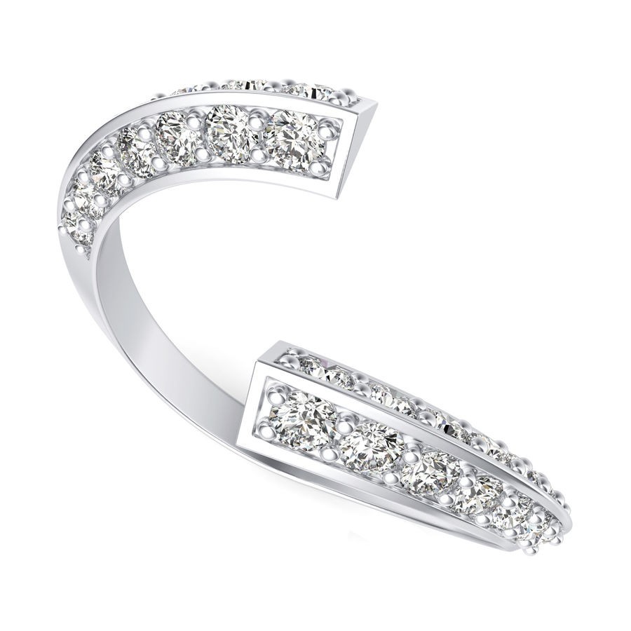 Knife Edge Open Fashion Ring