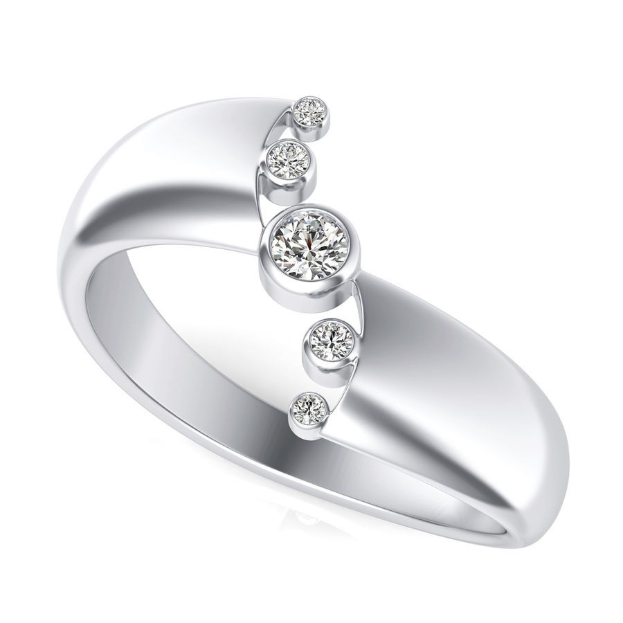 5 Star Bezel Fashion Ring