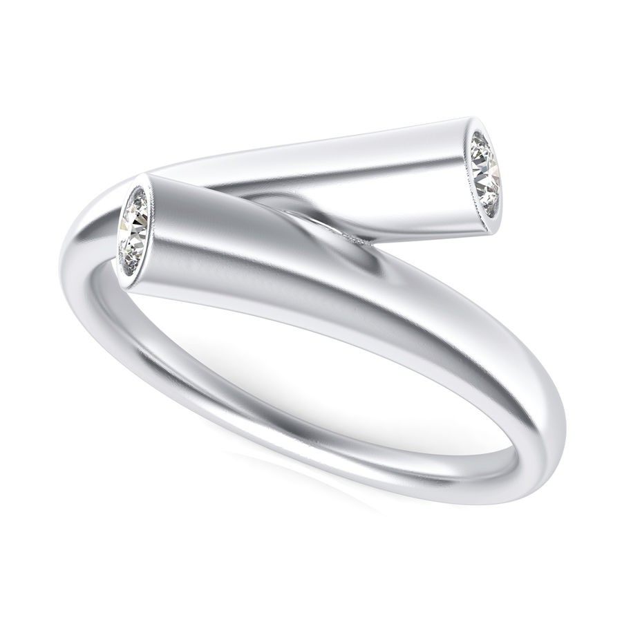 Open End Bezel Set Fashion Ring