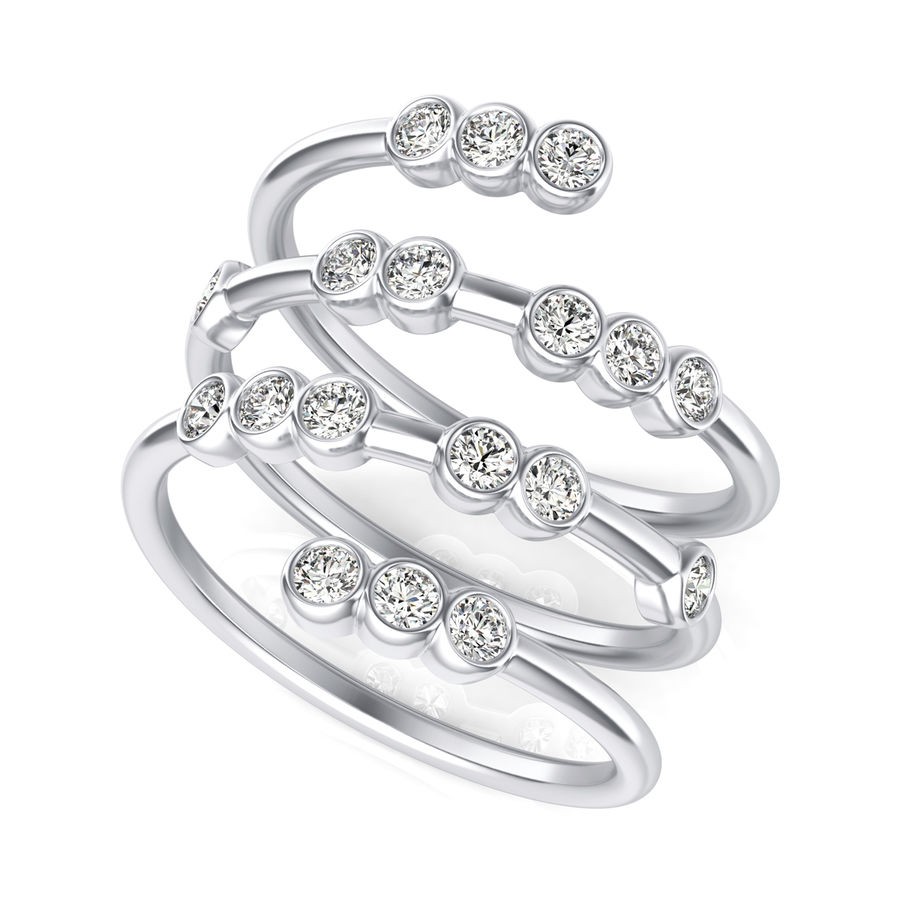 Four Cluster Fashion Ring