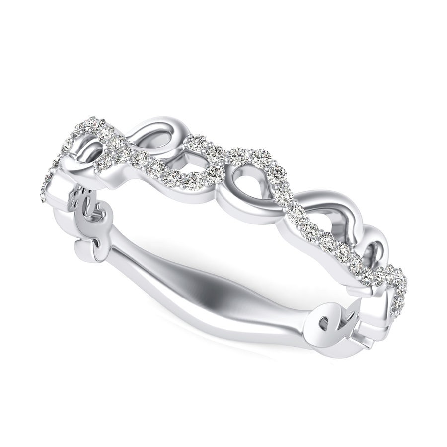 Swirl Half Eternity Fashion Ring
