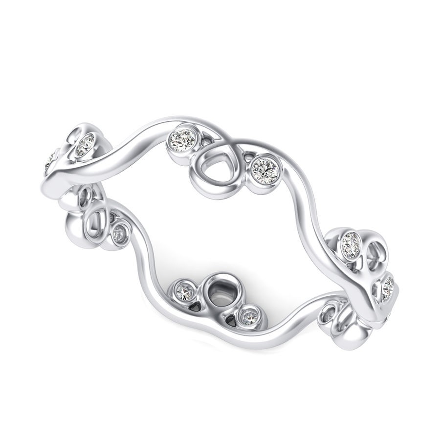 Triple Curl Eternity Ring