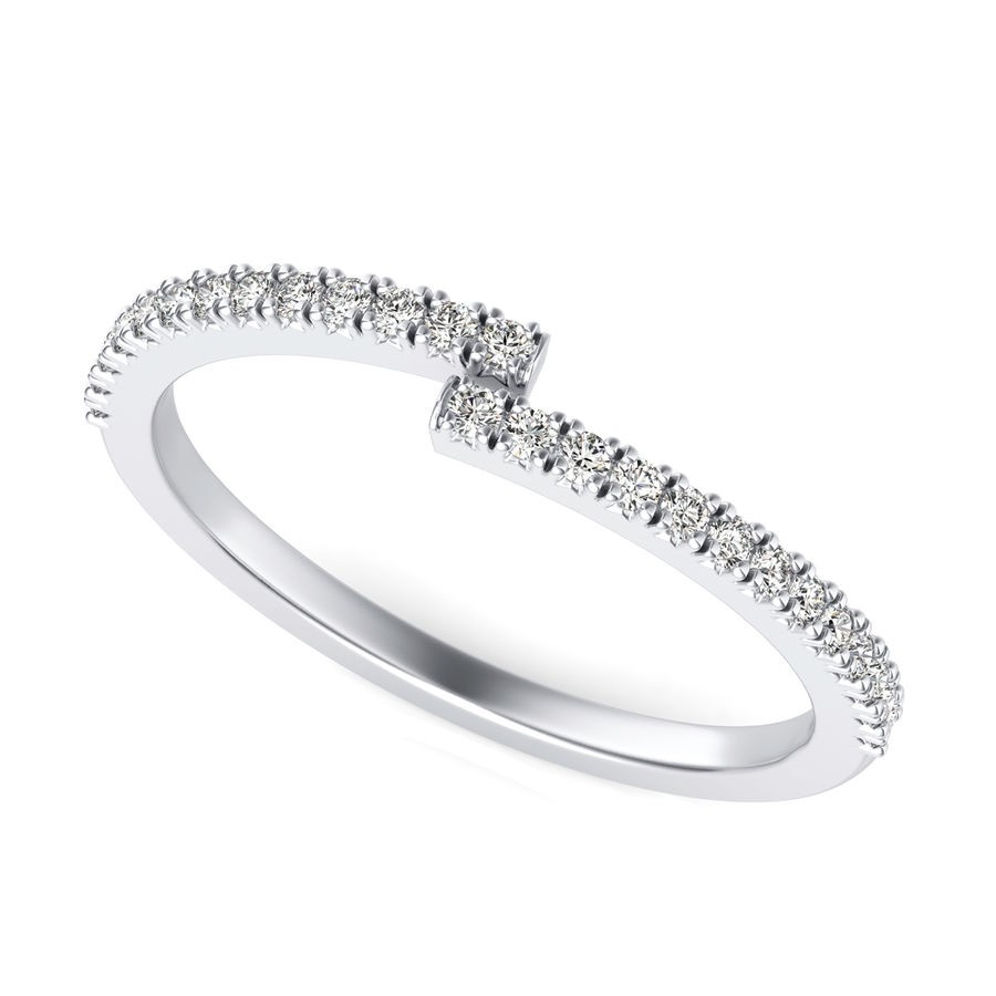 Open End Prong Set Fashion Ring