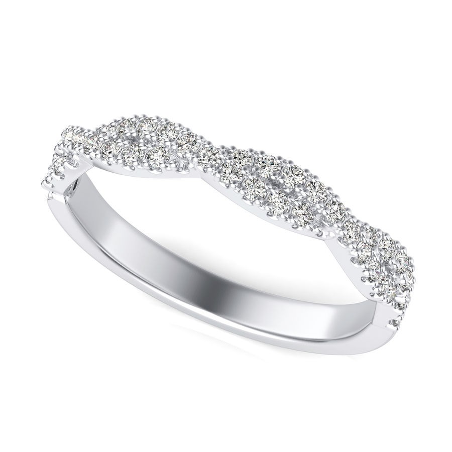 Half Eternity Twist Fashion Ring